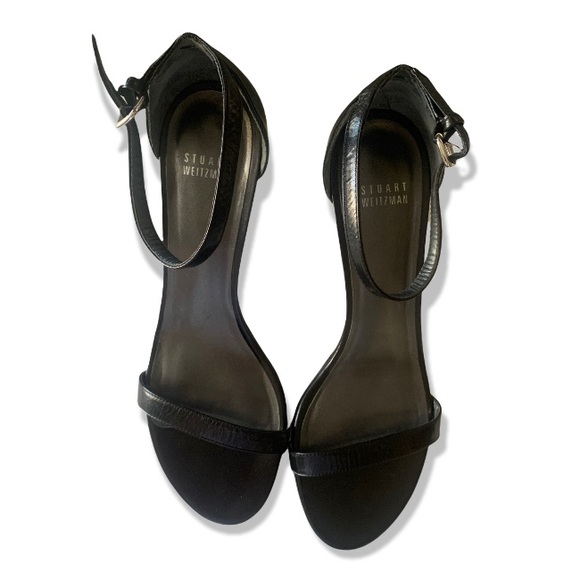 Stuart Weitzman Nunaked Heeled Sandal in Black - Picture 8 of 12